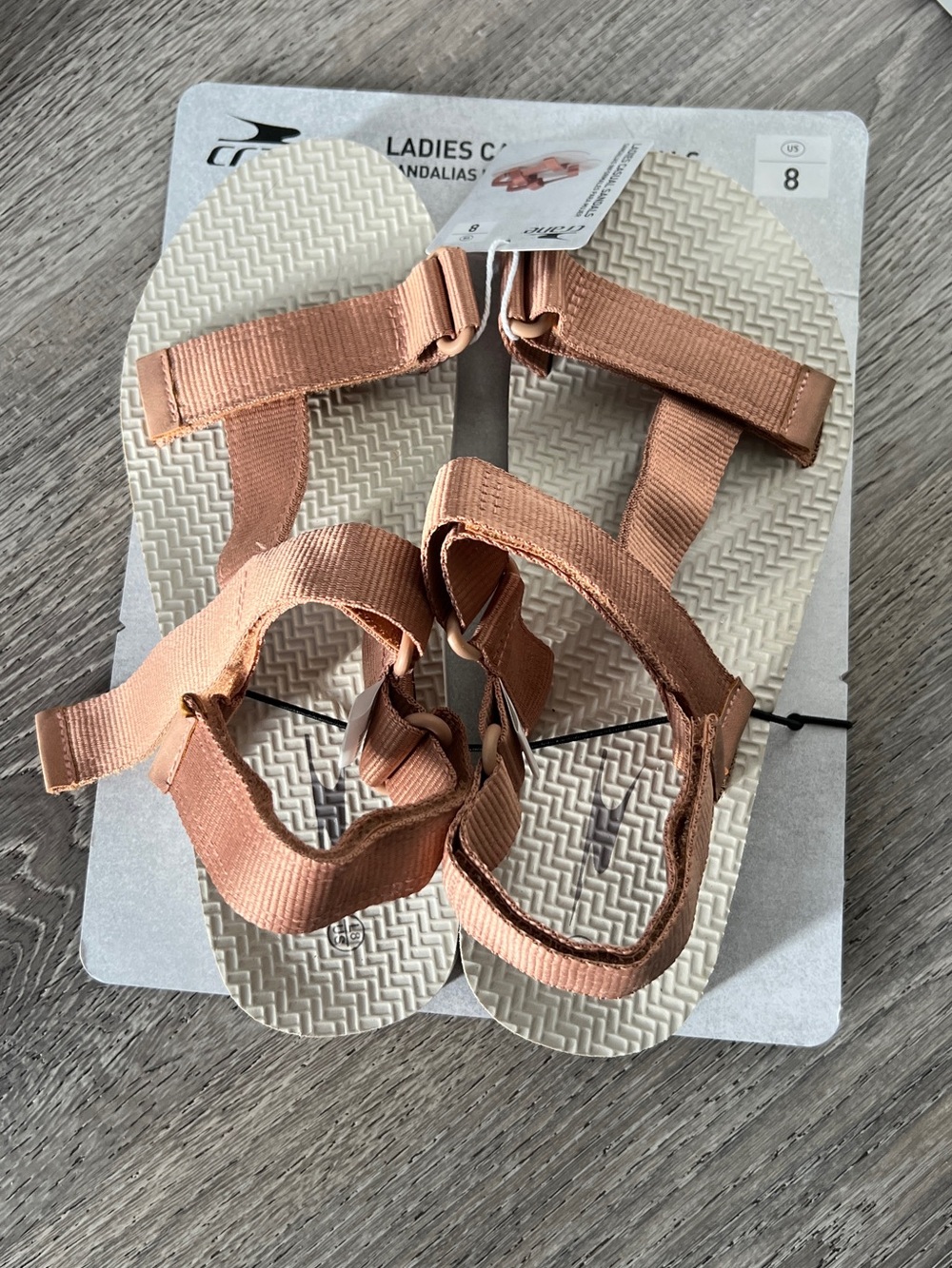 Crane Ladies Casual Sandals in light brown sz 8. Teva similar